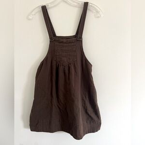 Heritage 1981 Brown Cotton Pinafore Dress